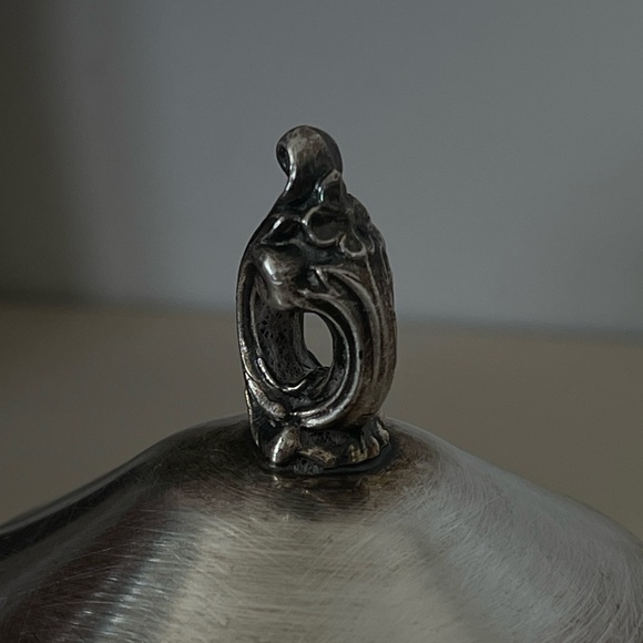 Creamer & Sugar Bowl w/ Tray Silver on Copper Silverplate Set Of 3 VTG - Picture 7 of 11